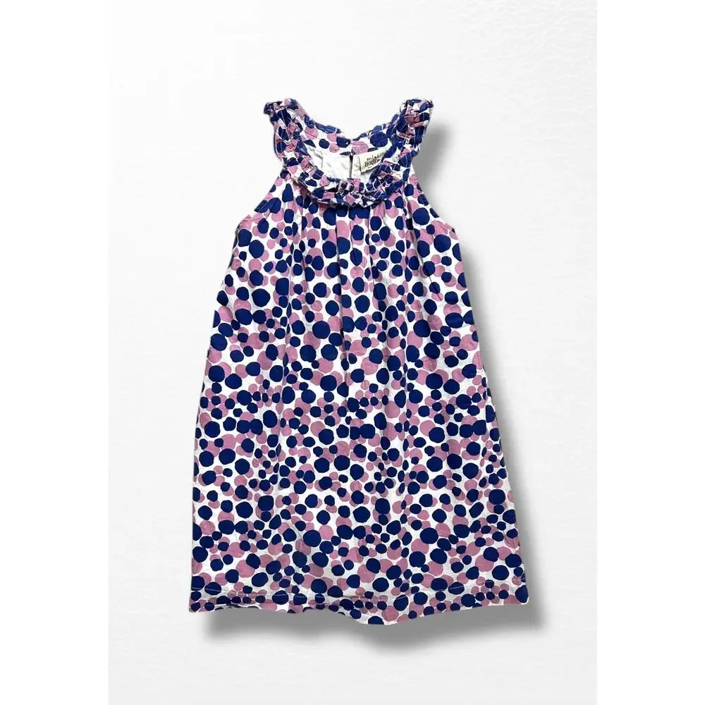 Mini Boden Polka Dot Ruffle Dress, Size 9/10